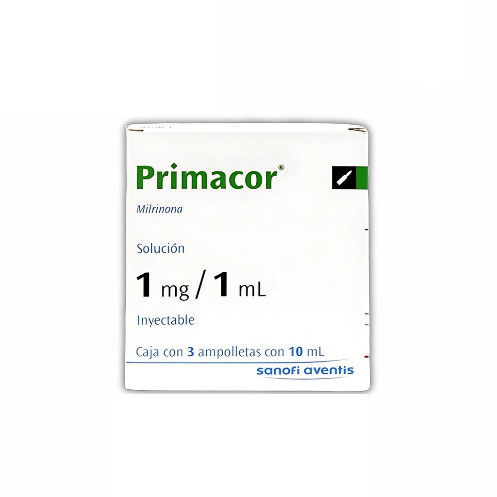 PRIMACOR 1 MG/ML C/3 AMP 10 ML MILRINONA | Website Farmacias Lolyta